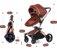 High Landscape Baby Stroller - 360-degree Rotation 3-in-1 Basket Foldable