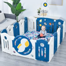 Baby Astronaut Playpen - Safety Large Play Yard Home Indoor & Outdoor Safety Gates Foldable Play Pens