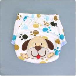 Baby Cotton Learning Pants - Summer Embroidered Diaper Pocket  w/Leak-Proof Breathable Bread Pants