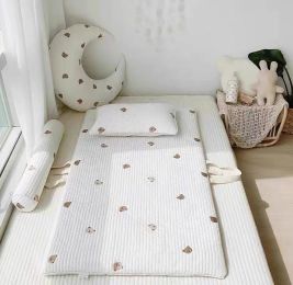 Baby Embroidered Breathable Mattress - Cotton