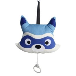 Baby Handmade Raccoon - Animal Pull String Musical Box Appease Toy for Crib Stroller Travel