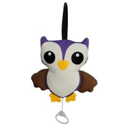 Baby Hanging Owl - Animal Pull String Musical Box Appease Toy for Crib Stroller Travel