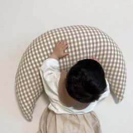 Baby Pillow Newborn Nursing Pillows - Plaid Cotton Moon Sofa Throw Pillow Baby Room Decoration