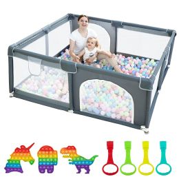 Baby Play Yard with Gate - Play Pen for Babies and Toddlers Limited Space (47"x47"x26")