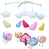 Handmade Birds Baby Crib Mobile - Non-Woven Musical Mobile Crib Toy Nursery Room Decor