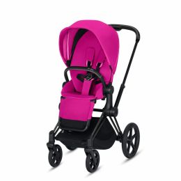 CYBEX ePriam 3-in-1 Baby Stroller - Travel System Matte with Black Details Baby Stroller Fancy Pink