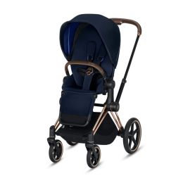 CYBEX Priam 3-in-1 Baby Stroller - Travel System Rose Gold with Brown Details Baby Stroller Indigo Blue