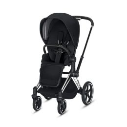 CYBEX Priam 3-in-1 Baby Stroller - Travel System Chrome with Black Details Baby Stroller Premium Black