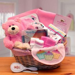 Simply The Baby Basics - New Baby Gift Basket -Pink