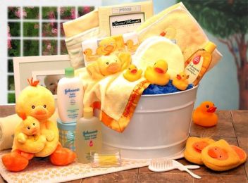 Bath Time New Baby Basket - Blue (Lg)