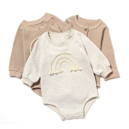 Spring And Autumn Romper - R Baby Long Sleeve Waffle