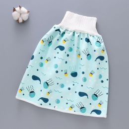 Baby Diaper Skirt - Cotton and bamboo fiber (Option: Blue skirt-L)