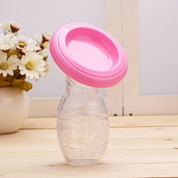 Full Silicone Breast Pump - Breast Milk Collector (Color: pink)