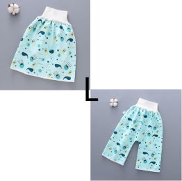 Baby Diaper Skirt - Cotton and bamboo fiber (Option: Blue Suit-L)